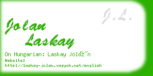 jolan laskay business card